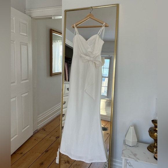 White Maxi Bridal Shower Dress with Bow from Red Dress size M new with tags - Picture 5 of 16